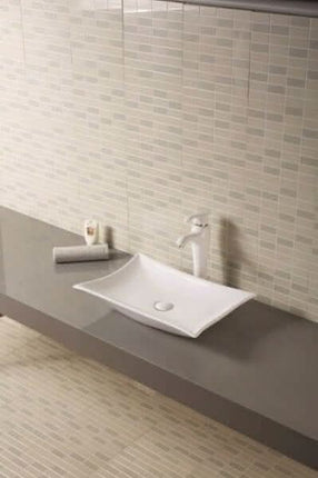Lavabo Da Appoggio Rettangolare Moderno 57x38 - LB812W