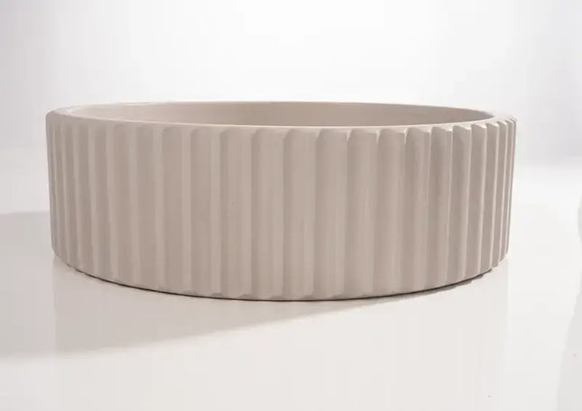 Lavabo Da Appoggio In Cemento - Oyster Grey
