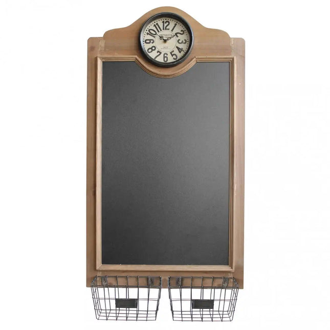 Lavagna Memo Per Casa E Cucina con Porta Oggetti e Orologio
