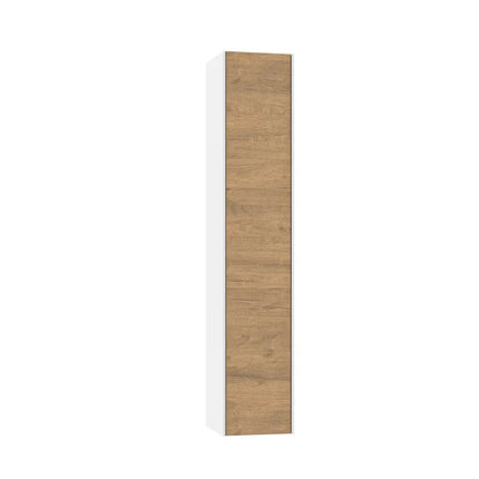 Mobile Bagno 120cm Sospeso Due Cassetti Lavabo Doppia Vasca e Specchio Con Lampada Rovere Miele