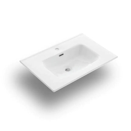 Mobile Bagno 80cm Sospeso Due Cassetti e Specchio