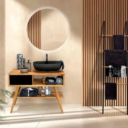 Mobile Consolle Bagno 100cm In Teak - Feelgood