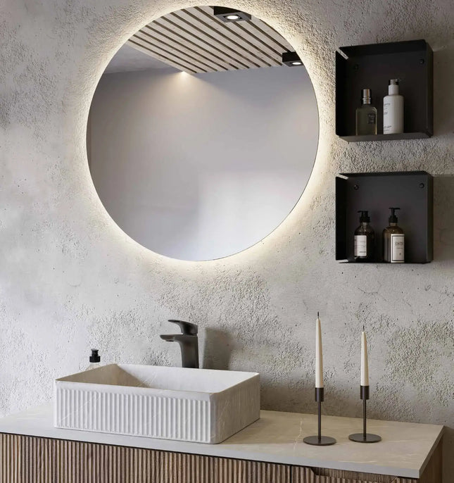 Mobile bagno sospeso 120 cm Noce Bruno con lavabo effetto marmo Pietra Grigia – Verso Legnobagno (dettaglio 1)