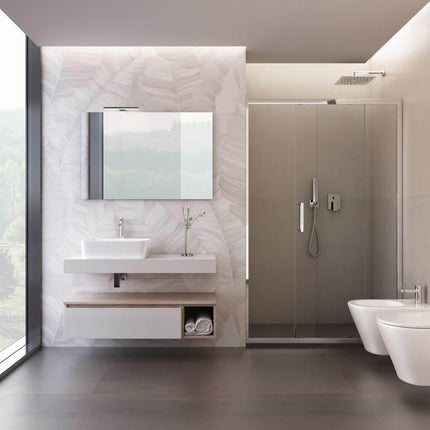 Mobile Bagno Sospeso Con Mensola e Lavabo Da Appoggio