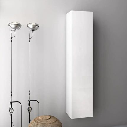 Pensile Colonna 35cm Sospesa Per Bagno Bianco Opaco