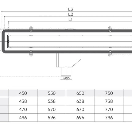 PESTAN - Canalina Di Scarico Doccia Acciaio Inox