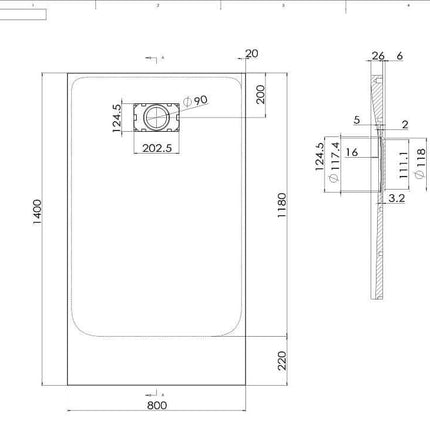 Piatto Doccia In SMC Effetto Pietra - Beige