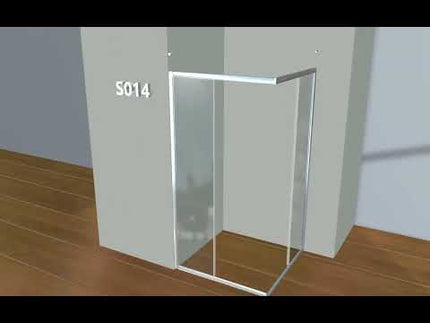 Box Doccia H190 Cristallo Opaco Anticalcare 6mm Doppia Anta Scorrevole
