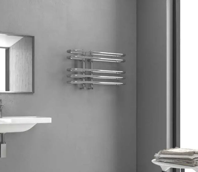 Radiatore Scaldasalviette Cromato Design Moderno - 70x40