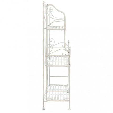 Scaffale Da Terra Stile Provenzale Ferro Bianco Intagliato