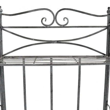 Scaffale Da Terra Stile Provenzale Ferro Bianco Intagliato
