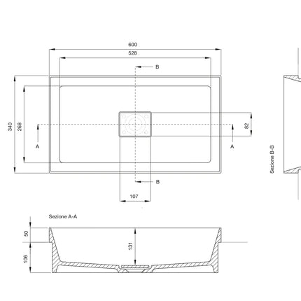 Composizione Bagno Sospesa 90cm Cassetto Singolo - Solmira