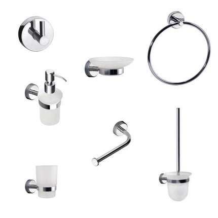 Set Accessori Bagno Vetro Temperato Design Sospeso