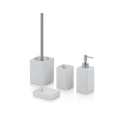 Set Completo Accessori Bagno Square Elegance Bianco