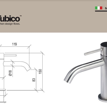 Set Rubinetteria Lavabo e Bidet Acciaio Spazzolato