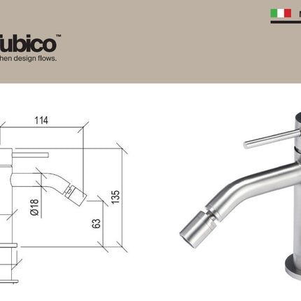 Set Rubinetteria Lavabo e Bidet Acciaio Spazzolato