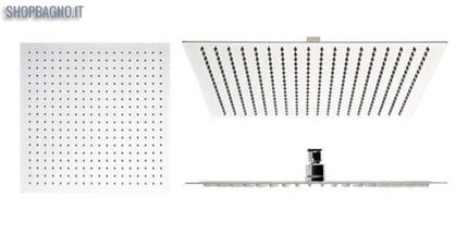 Soffione Doccia Quadrato cm 30x30 Ultraflat Cromato