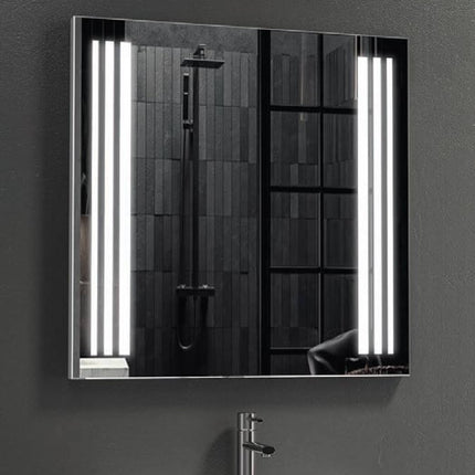 Specchio Da Bagno Quadrato Con Luce LED 75x75