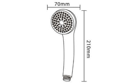 Telefono Doccia In ABS Cromato Stile Classico - 1008