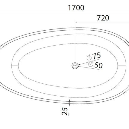 Vasca Freestanding Ovale Design Moderno